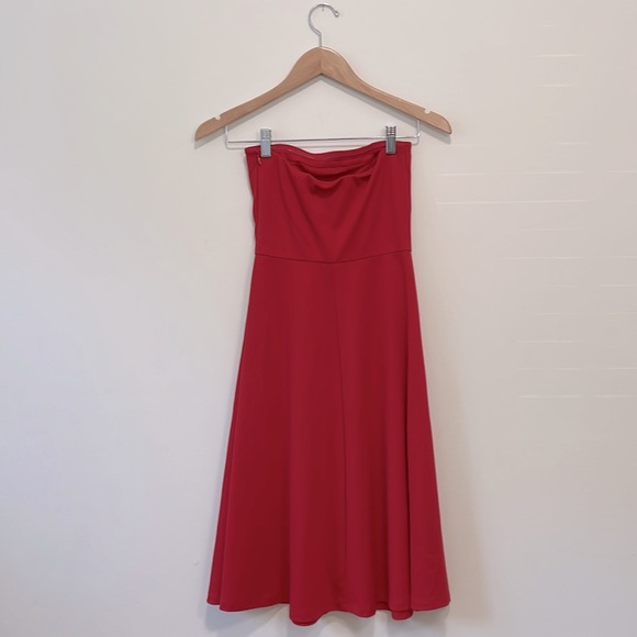 The Limited Women’s MIDI Strapless Formal Casual Red Dress size XS - Picture 5 of 10
